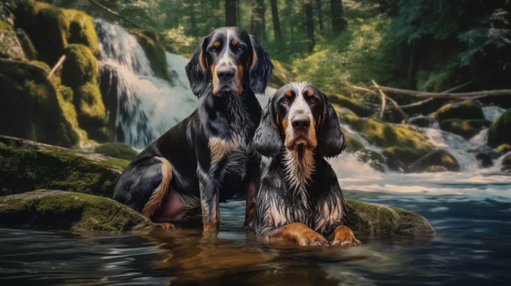 From Waterfalls to Rivers: Bluetick Coonhounds and Water Activities